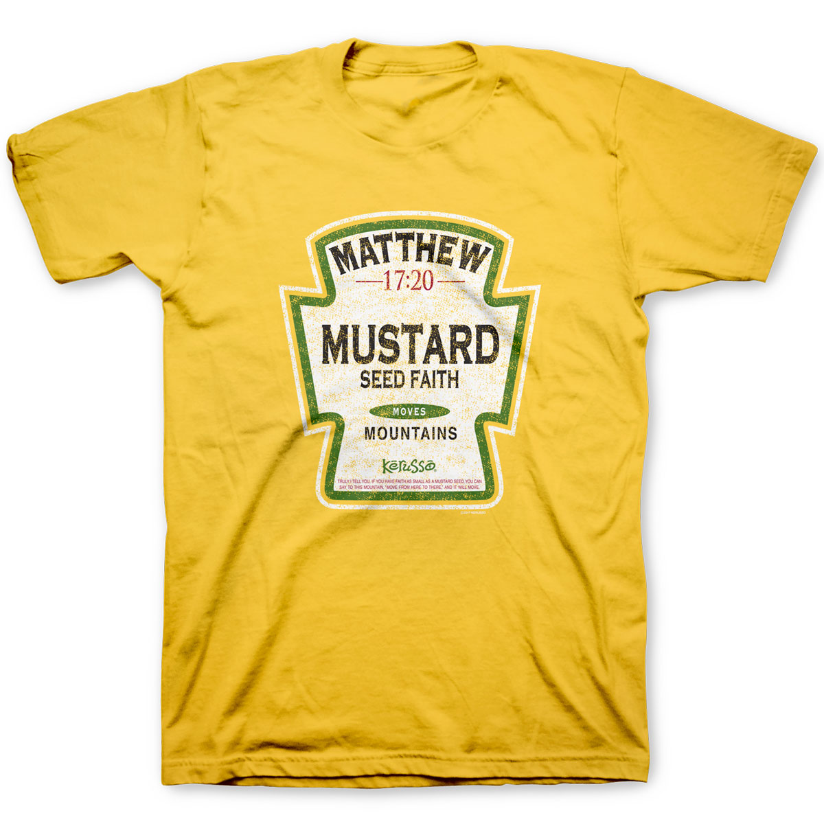 Kerusso Christian T-Shirt Mustard - Christian Spirit Wear